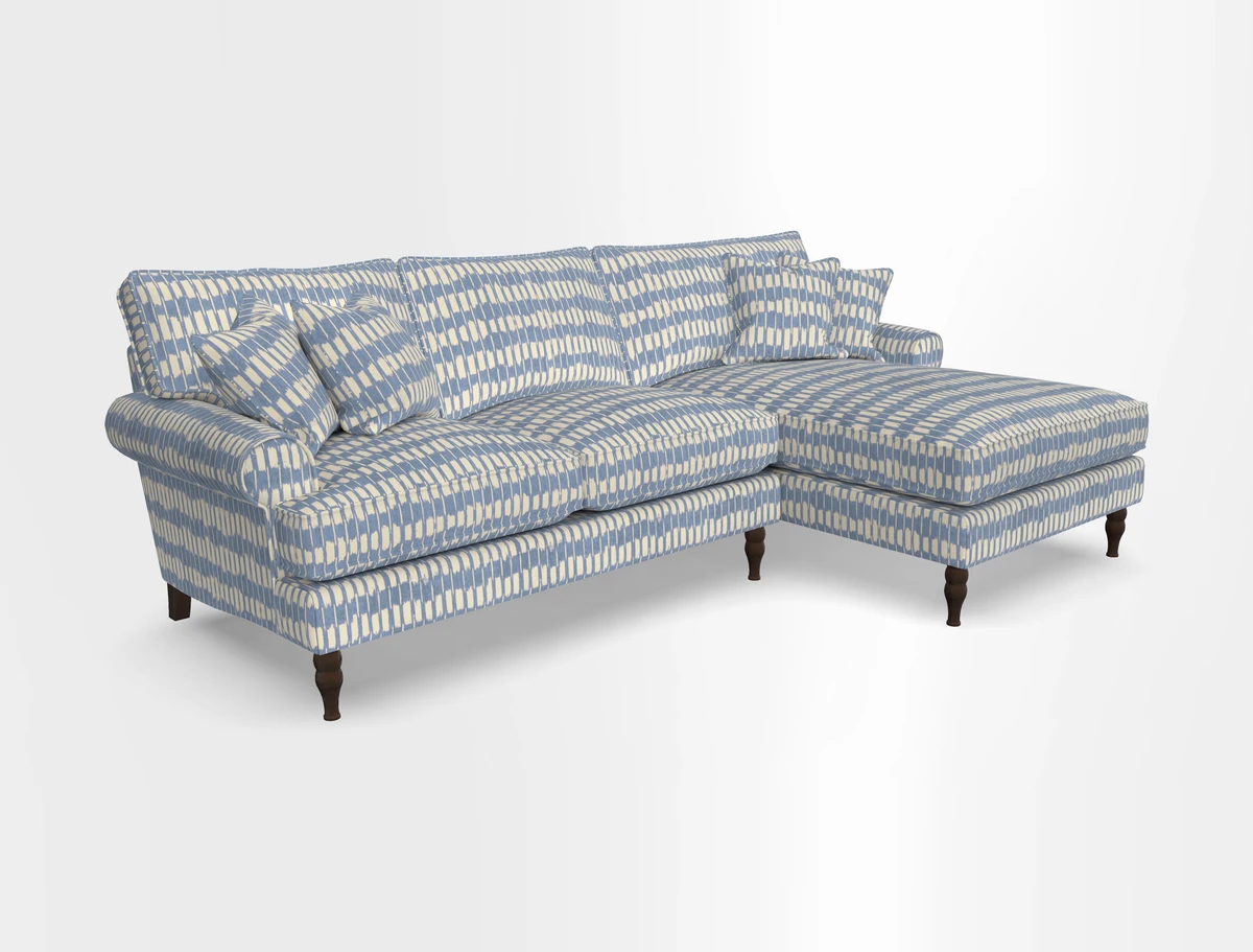 Cooksbridge chaise sofa RHF in Two Tone Plain Biscuit