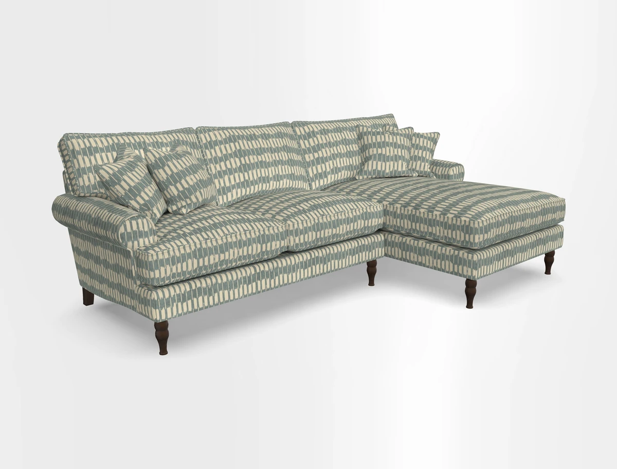 Cooksbridge chaise sofa RHF in Two Tone Plain Biscuit