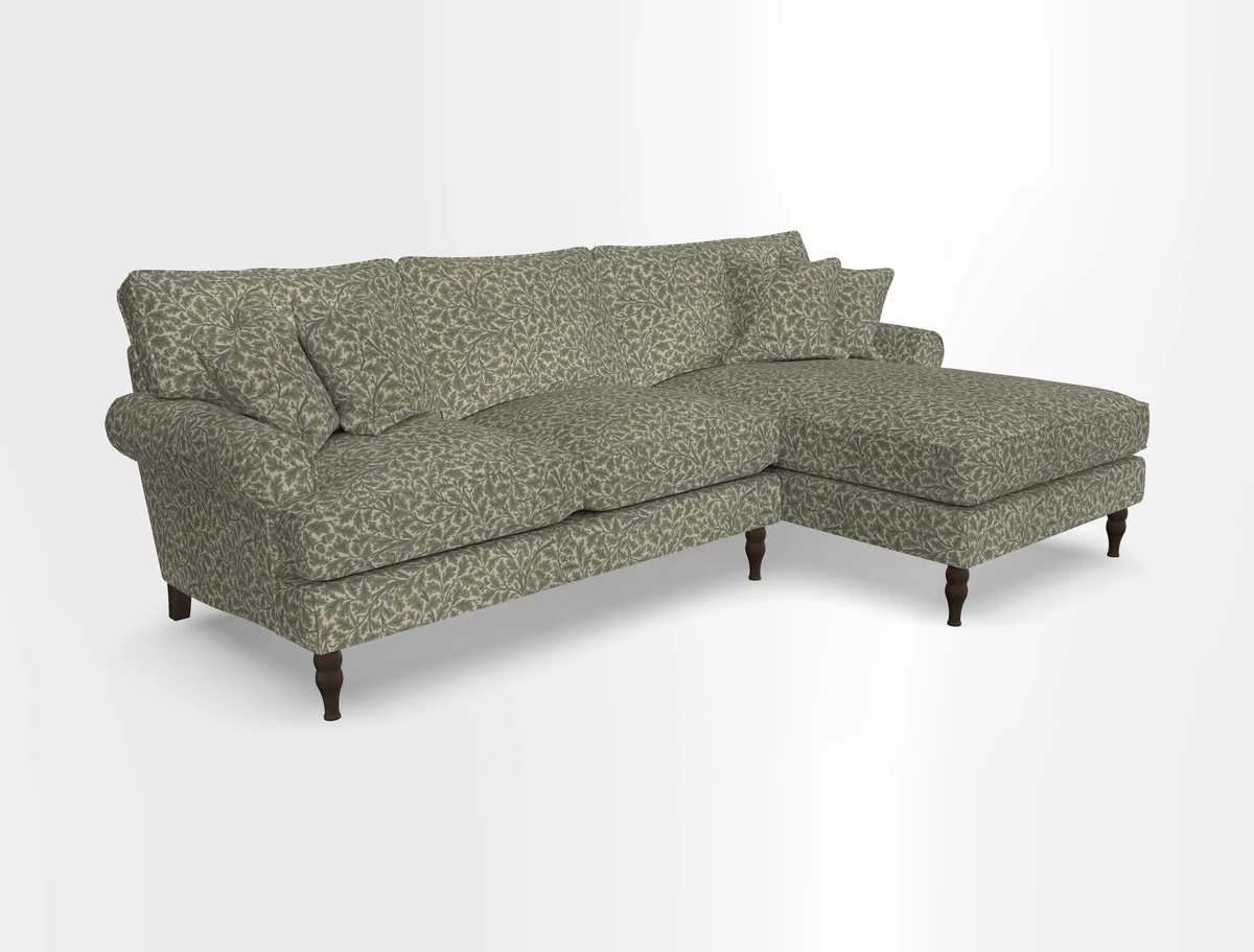 Cooksbridge chaise sofa RHF in Two Tone Plain Biscuit