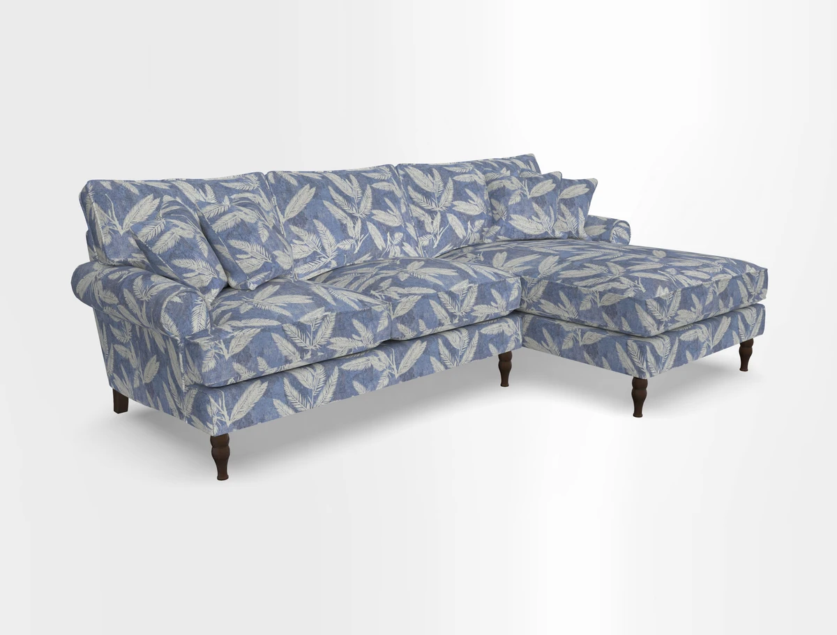 Cooksbridge chaise sofa RHF in Two Tone Plain Biscuit