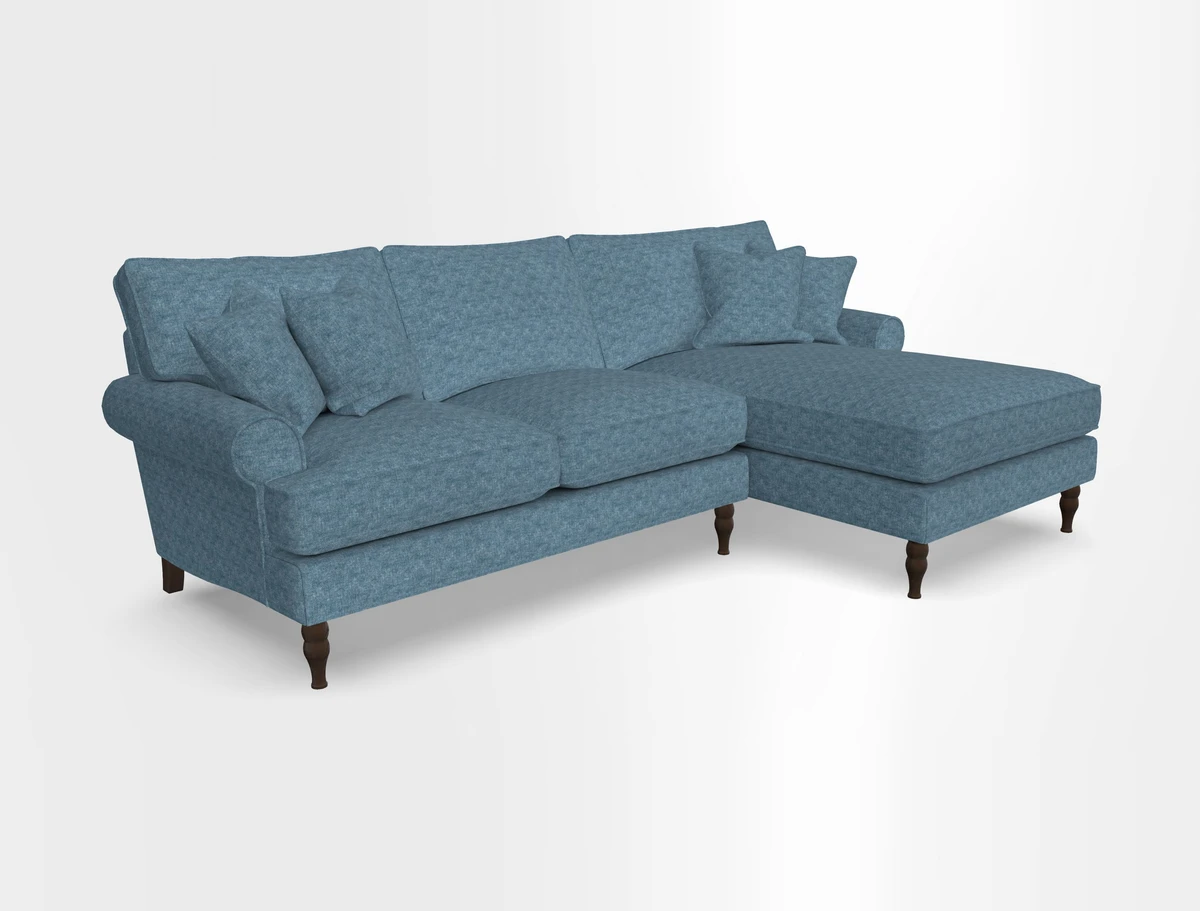 Cooksbridge chaise sofa RHF in Two Tone Plain Biscuit