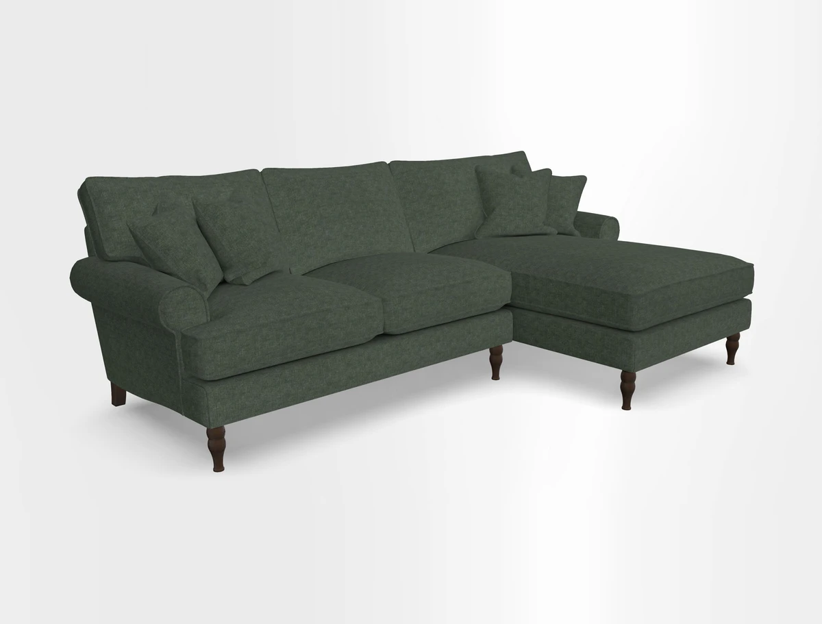 Cooksbridge chaise sofa RHF in Two Tone Plain Biscuit