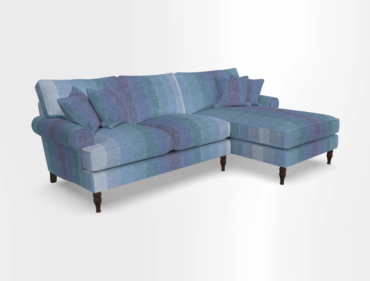 Cooksbridge chaise sofa RHF in Two Tone Plain Biscuit