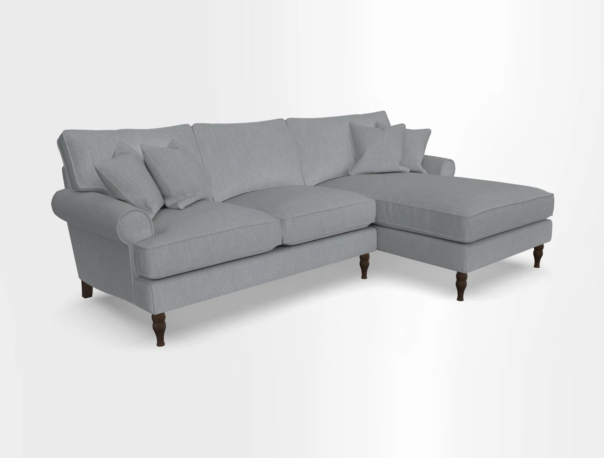 Cooksbridge chaise sofa RHF in Two Tone Plain Biscuit