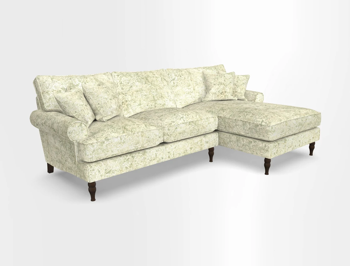 Cooksbridge chaise sofa RHF in Two Tone Plain Biscuit
