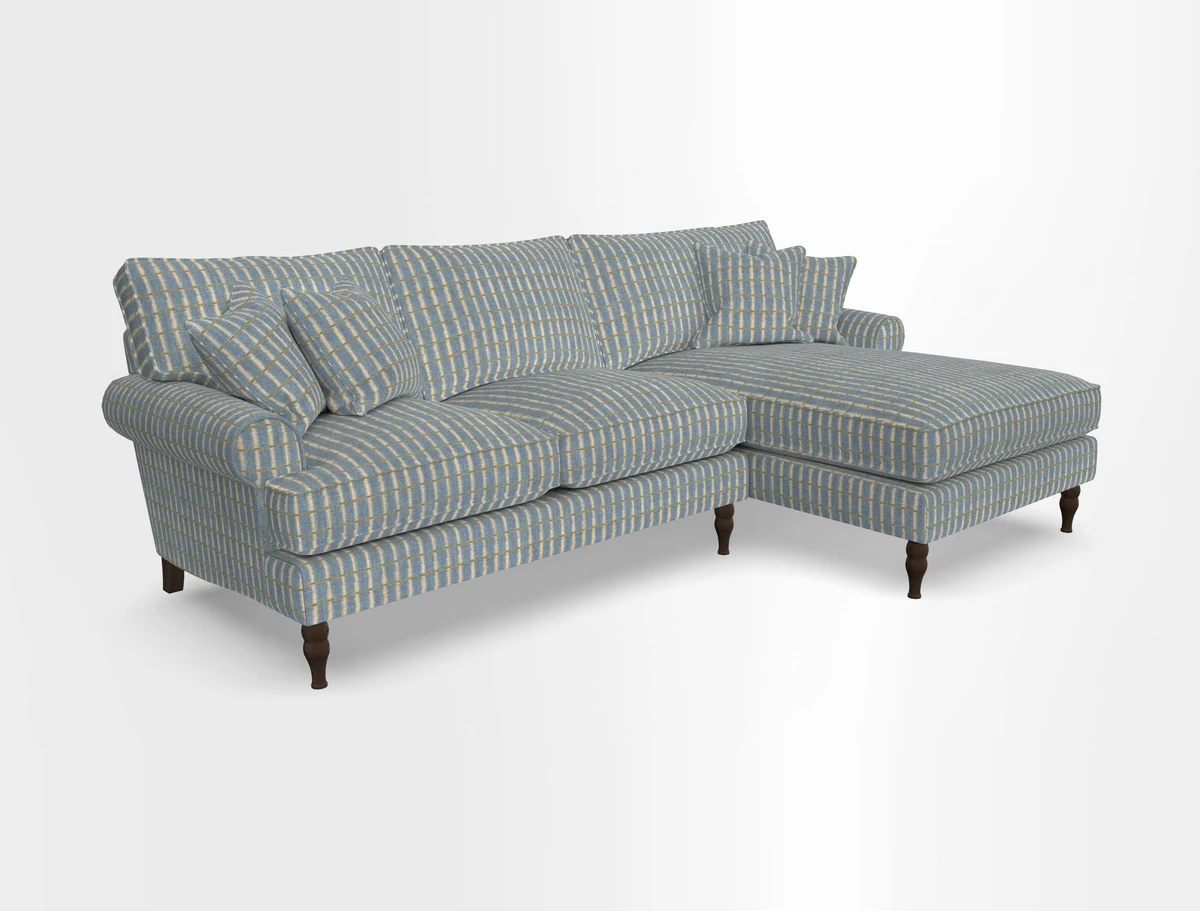 Cooksbridge chaise sofa RHF in Two Tone Plain Biscuit