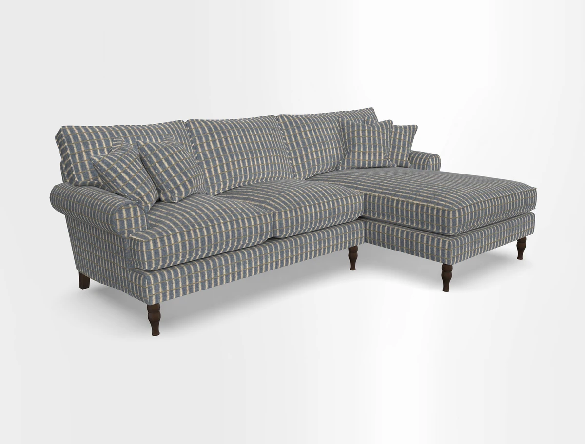 Cooksbridge chaise sofa RHF in Two Tone Plain Biscuit