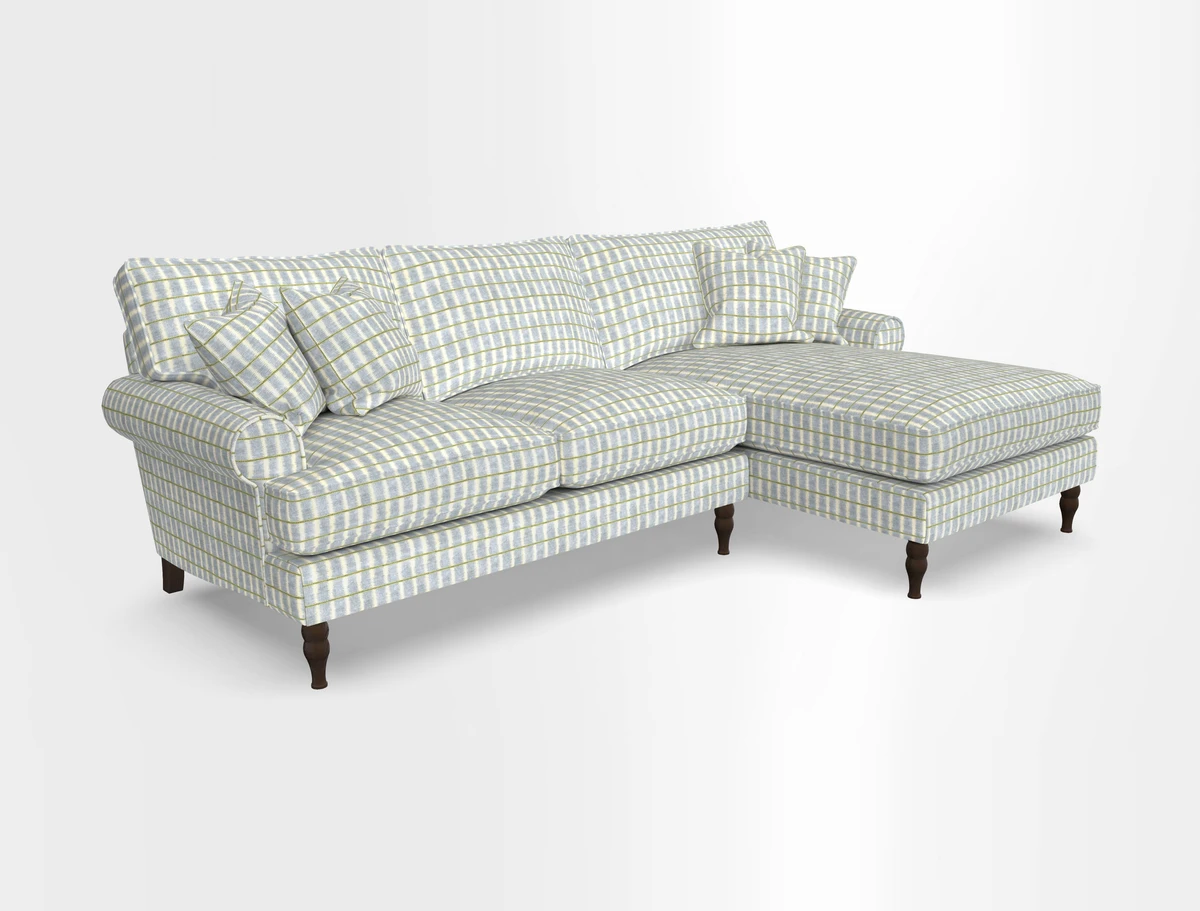 Cooksbridge chaise sofa RHF in Two Tone Plain Biscuit