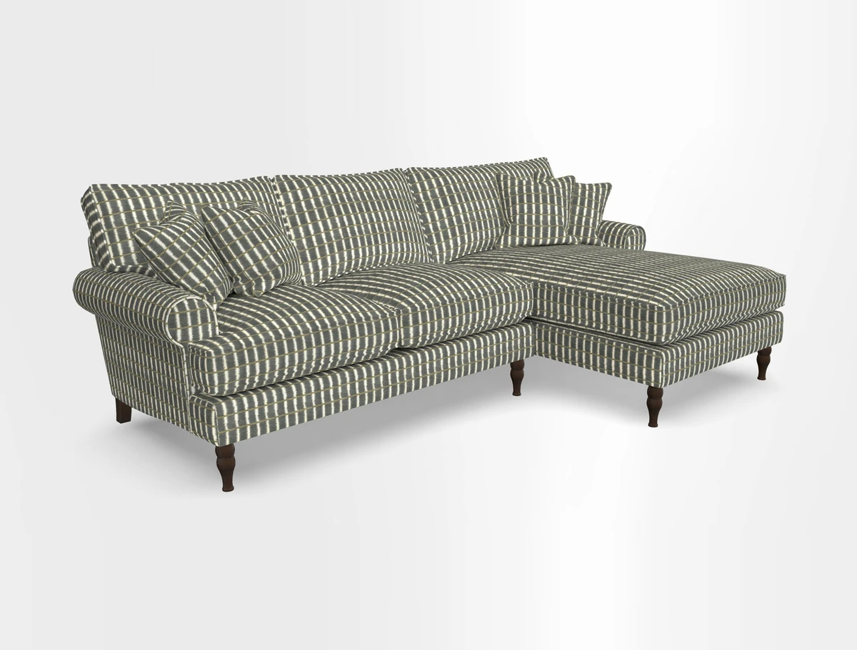 Cooksbridge chaise sofa RHF in Two Tone Plain Biscuit