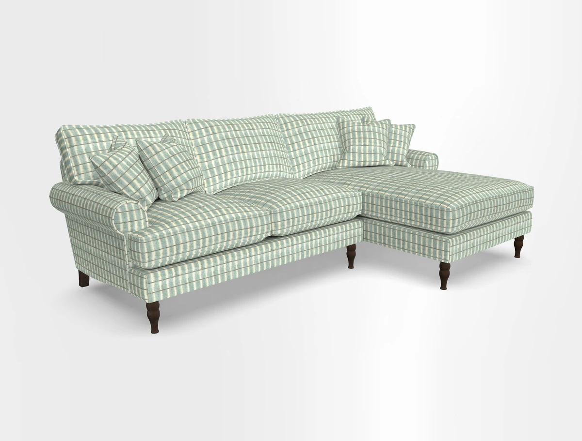 Cooksbridge chaise sofa RHF in Two Tone Plain Biscuit