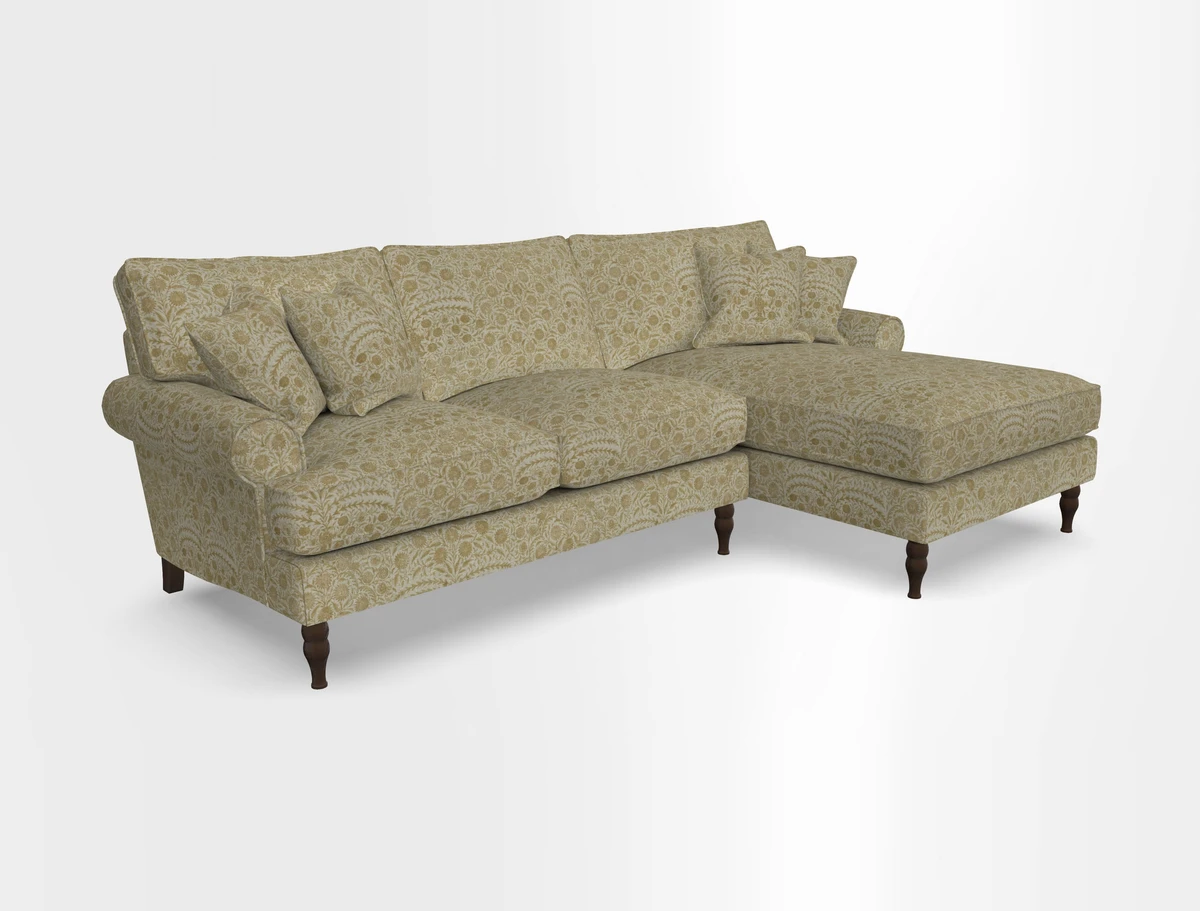 Cooksbridge chaise sofa RHF in Two Tone Plain Biscuit
