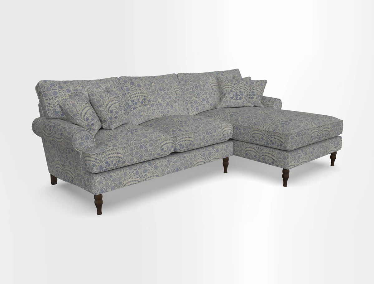 Cooksbridge chaise sofa RHF in Two Tone Plain Biscuit