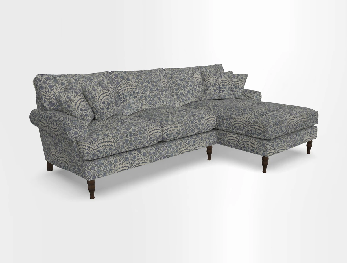 Cooksbridge chaise sofa RHF in Two Tone Plain Biscuit