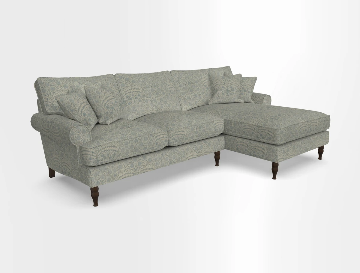 Cooksbridge chaise sofa RHF in Two Tone Plain Biscuit