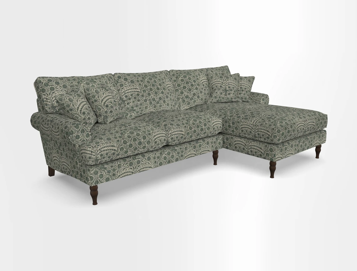 Cooksbridge chaise sofa RHF in Two Tone Plain Biscuit