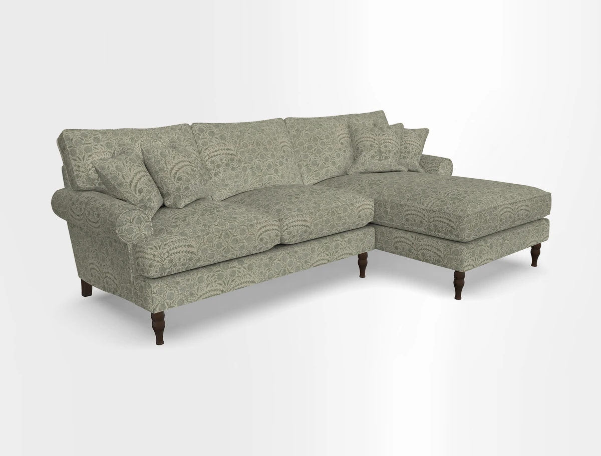 Cooksbridge chaise sofa RHF in Two Tone Plain Biscuit