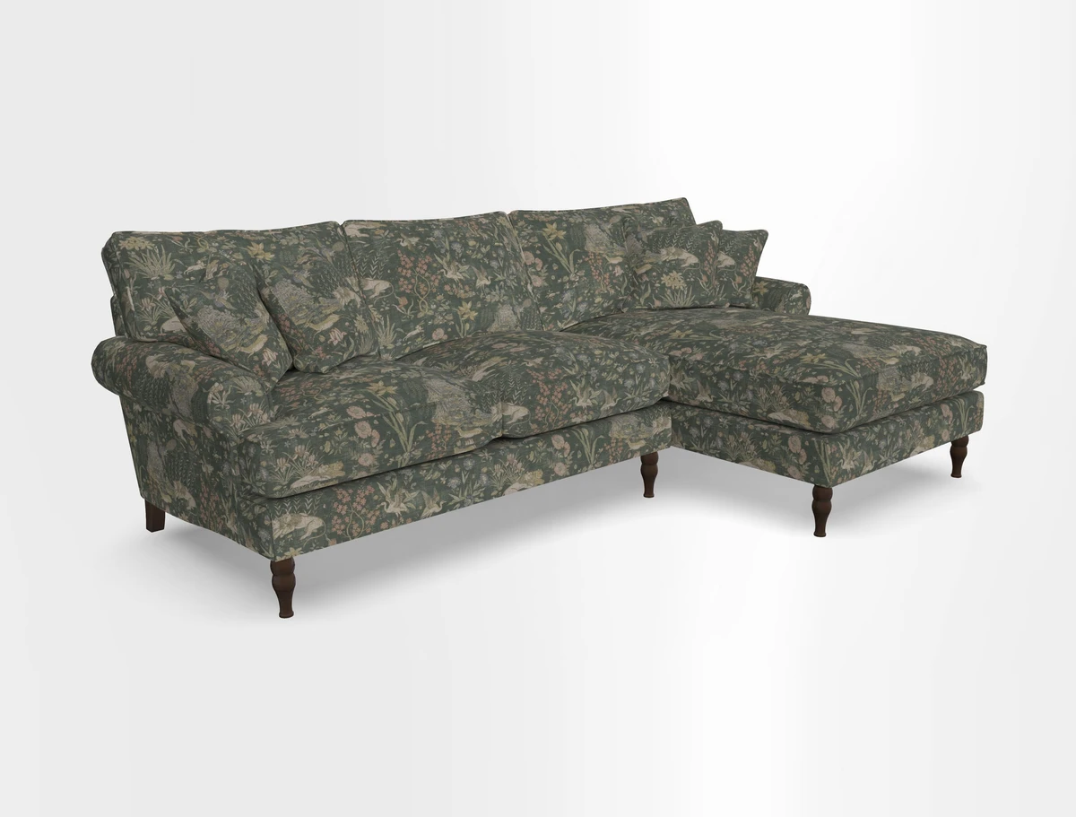 Cooksbridge chaise sofa RHF in Two Tone Plain Biscuit