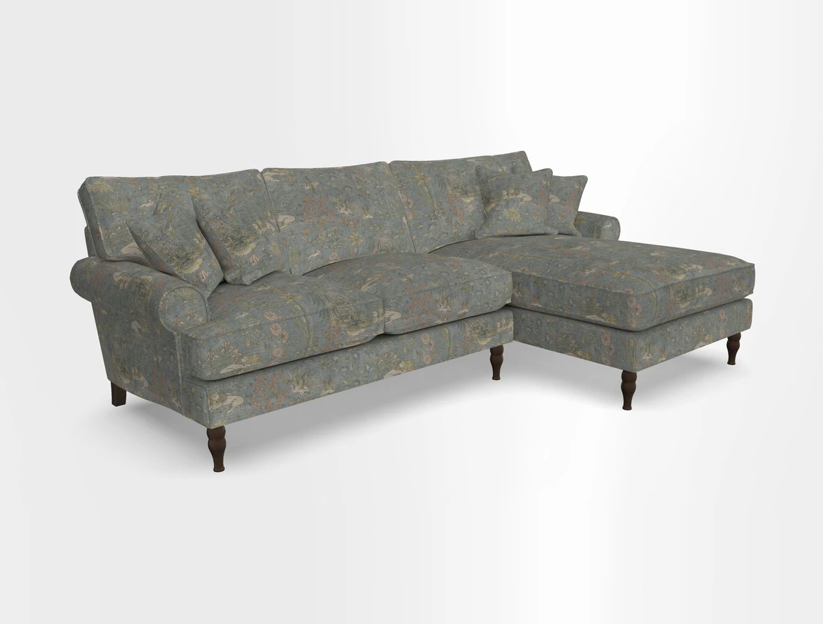 Cooksbridge chaise sofa RHF in Two Tone Plain Biscuit