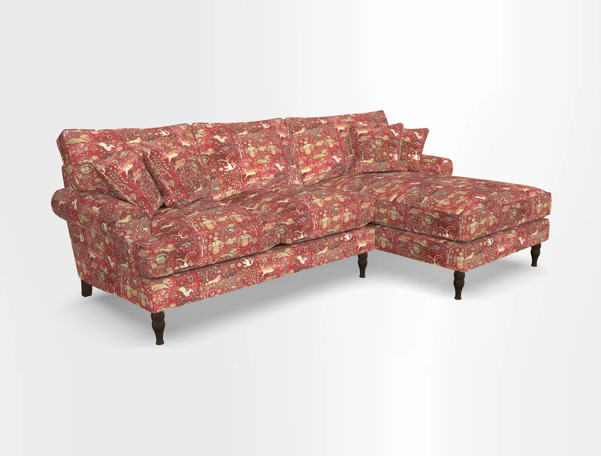 Cooksbridge chaise sofa RHF in Two Tone Plain Biscuit