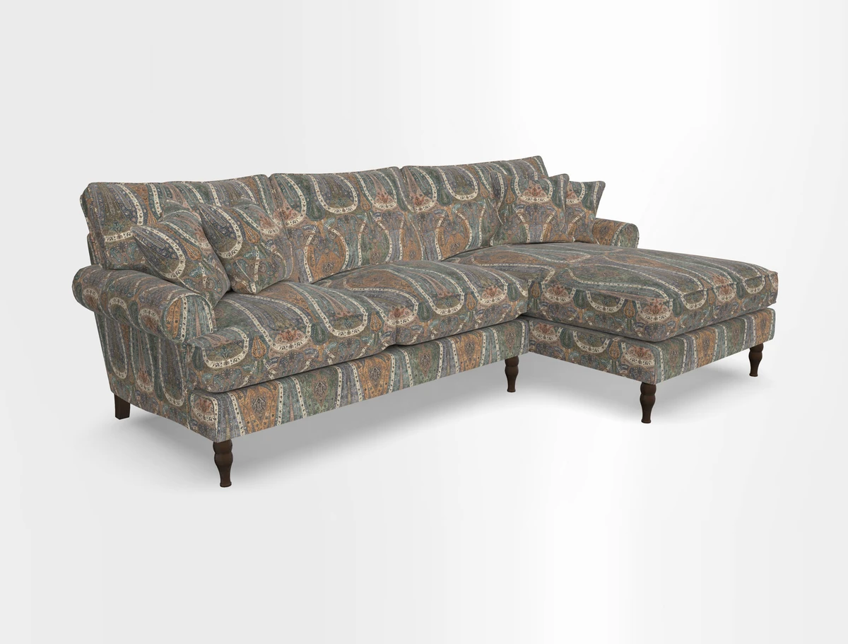 Cooksbridge chaise sofa RHF in Two Tone Plain Biscuit