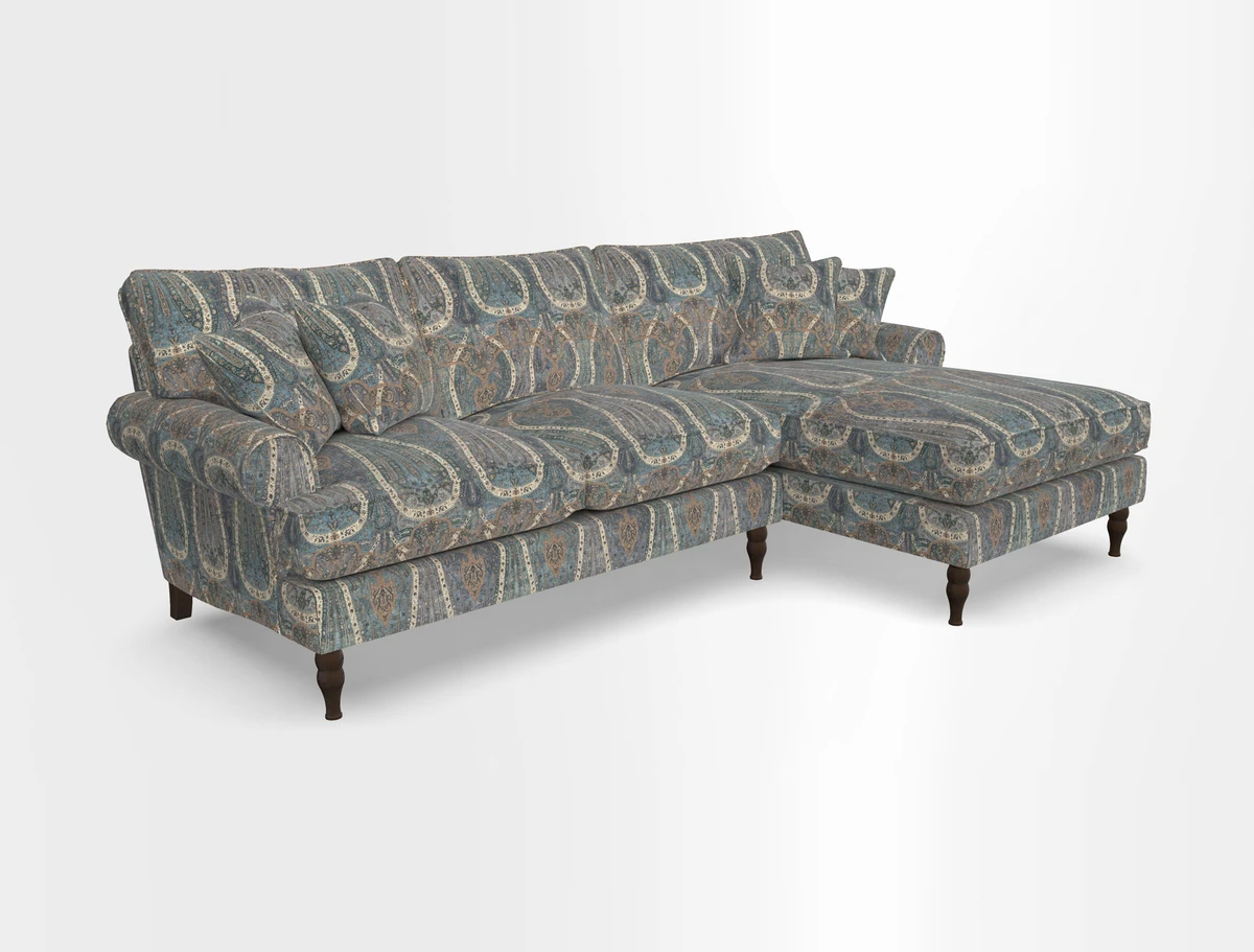 Cooksbridge chaise sofa RHF in Two Tone Plain Biscuit