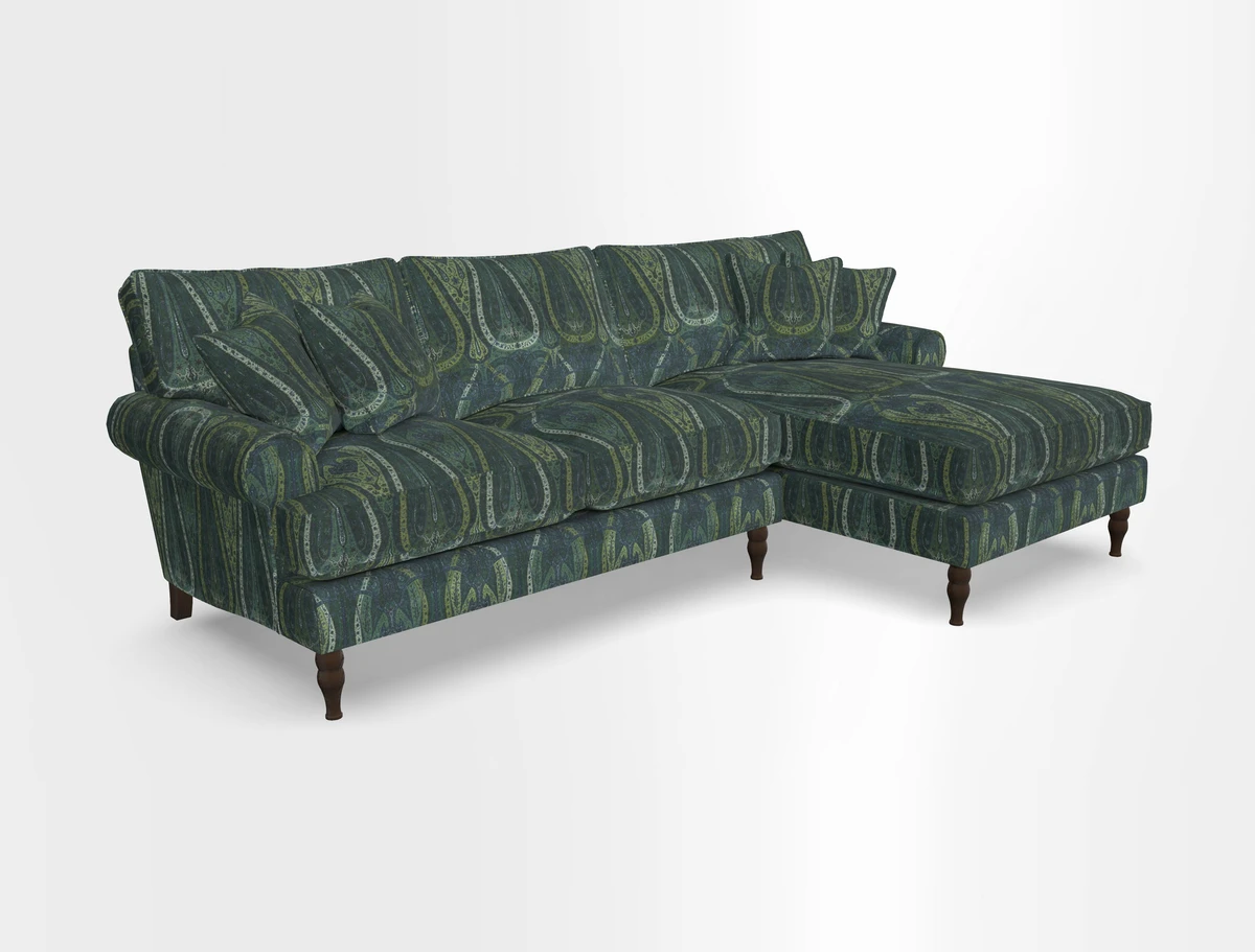 Cooksbridge chaise sofa RHF in Two Tone Plain Biscuit