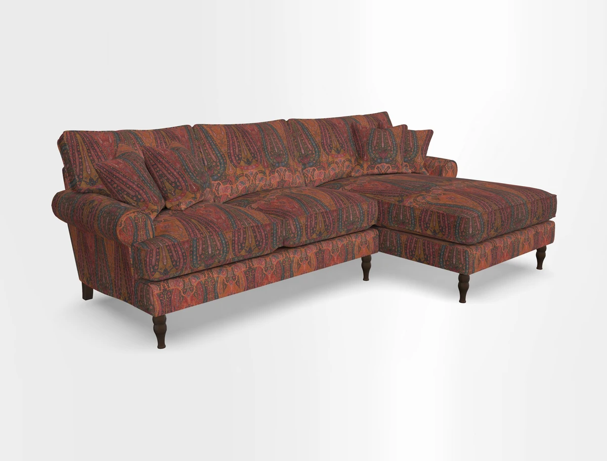 Cooksbridge chaise sofa RHF in Two Tone Plain Biscuit