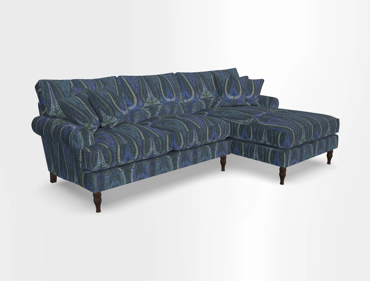 Cooksbridge chaise sofa RHF in Two Tone Plain Biscuit