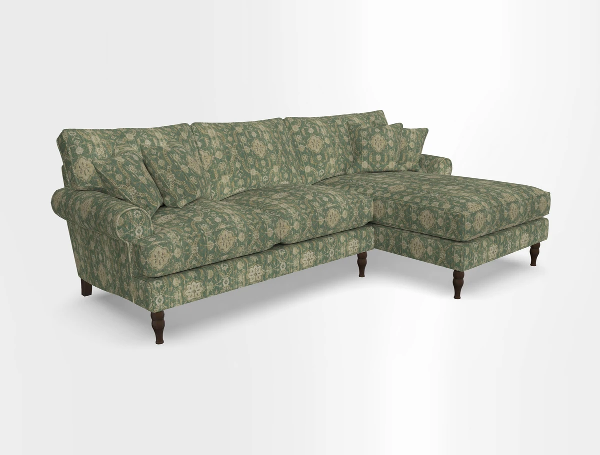 Cooksbridge chaise sofa RHF in Two Tone Plain Biscuit