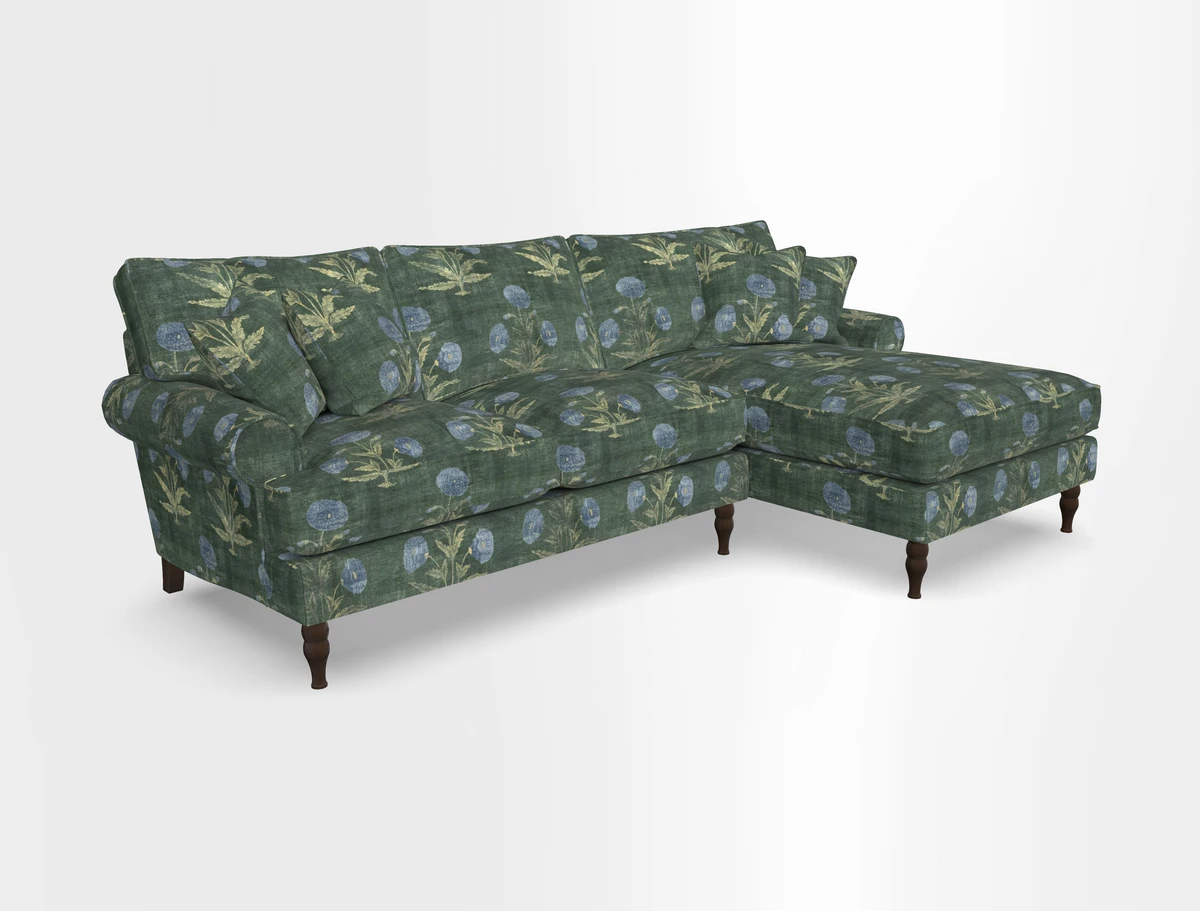 Cooksbridge chaise sofa RHF in Two Tone Plain Biscuit