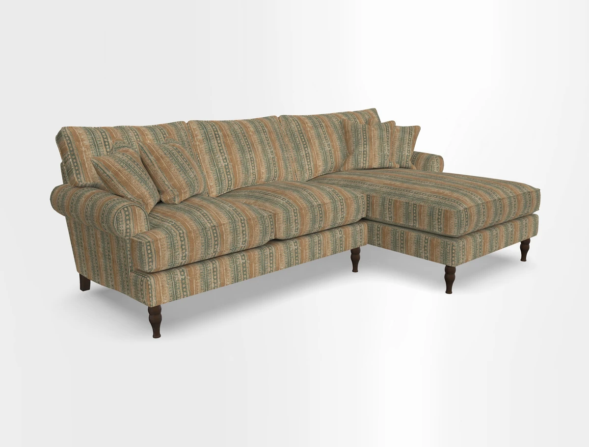 Cooksbridge chaise sofa RHF in Two Tone Plain Biscuit