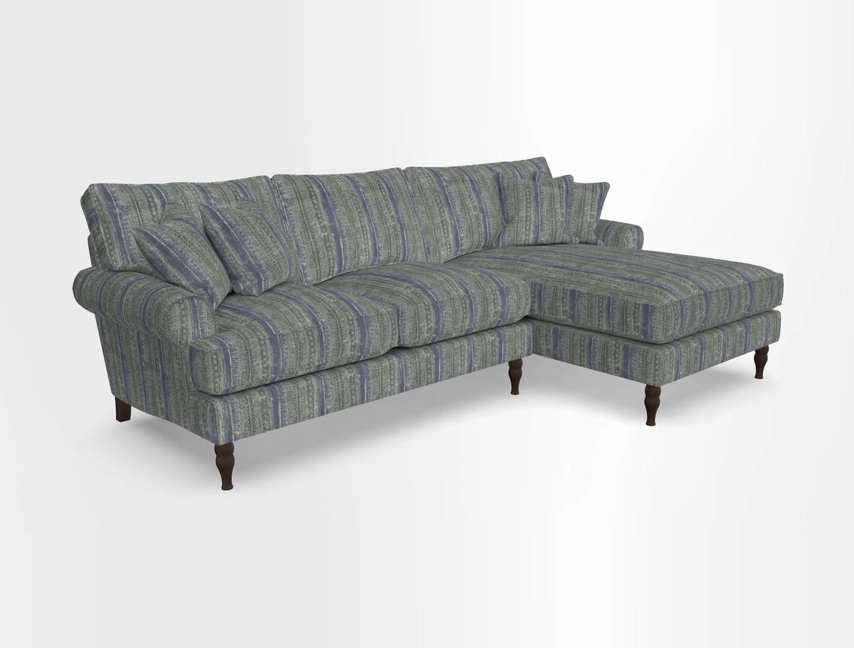Cooksbridge chaise sofa RHF in Two Tone Plain Biscuit