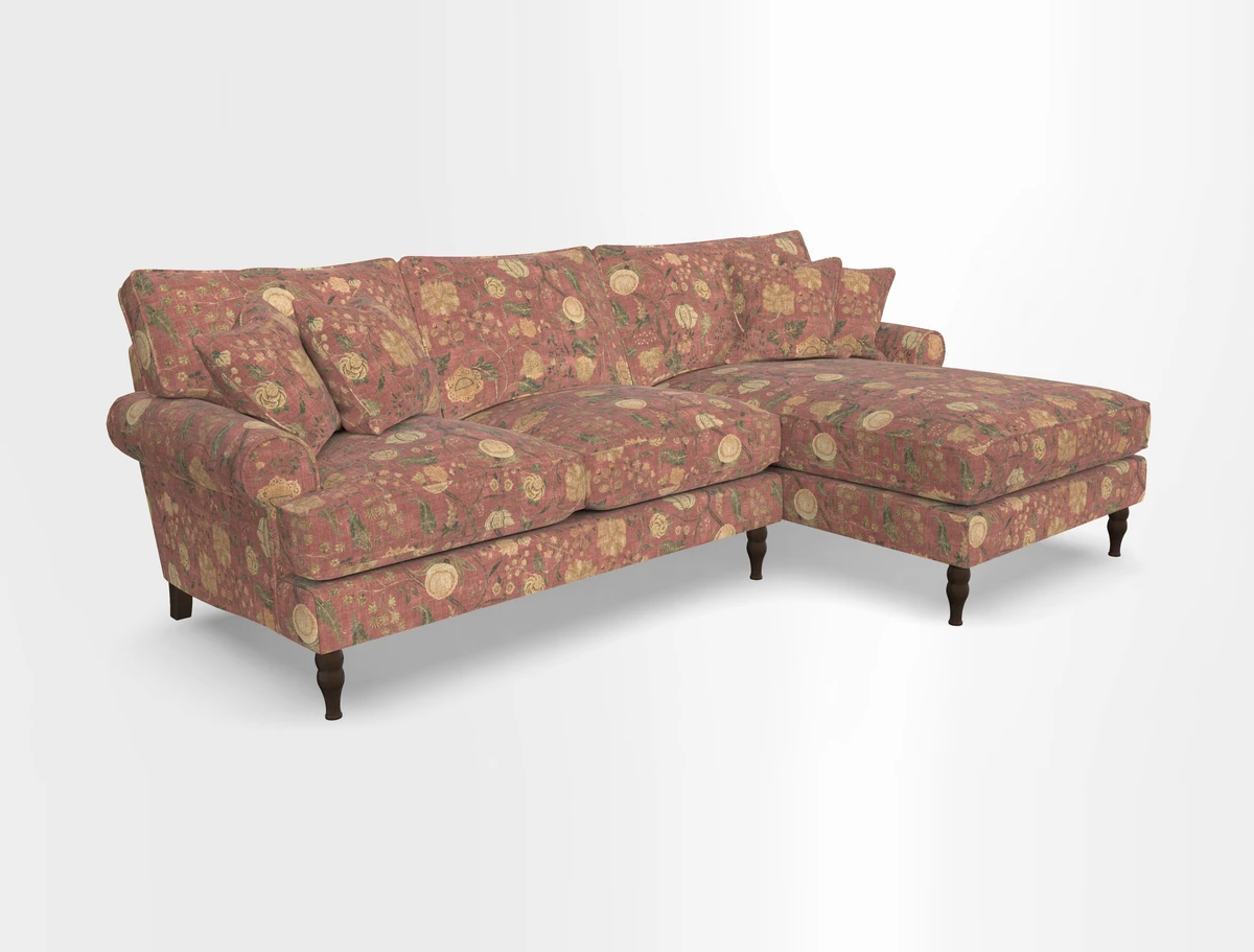 Cooksbridge chaise sofa RHF in Two Tone Plain Biscuit