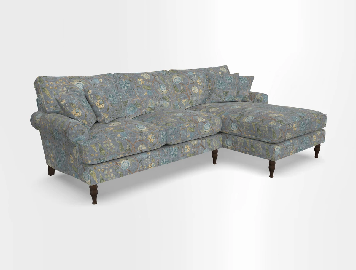 Cooksbridge chaise sofa RHF in Two Tone Plain Biscuit