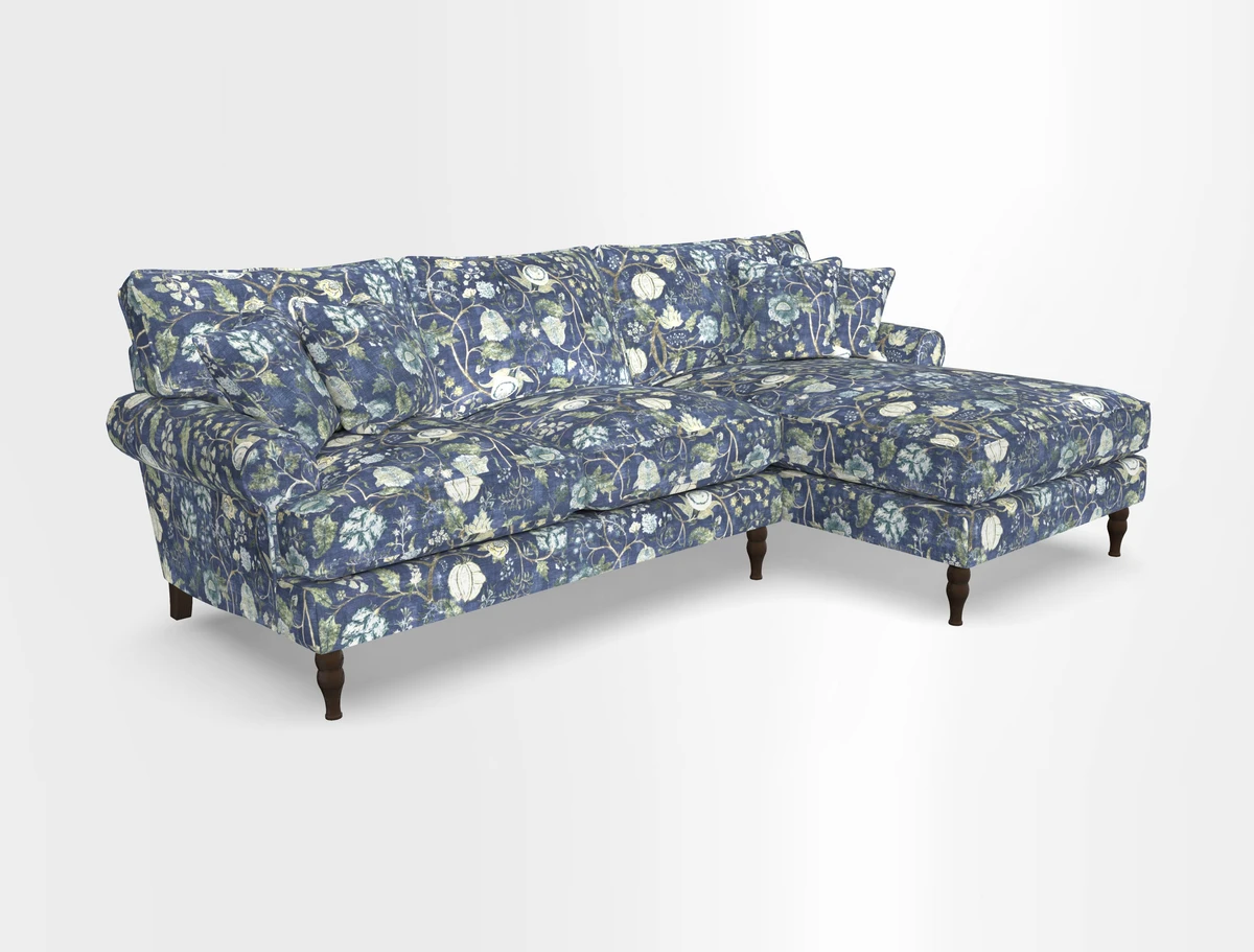Cooksbridge chaise sofa RHF in Two Tone Plain Biscuit