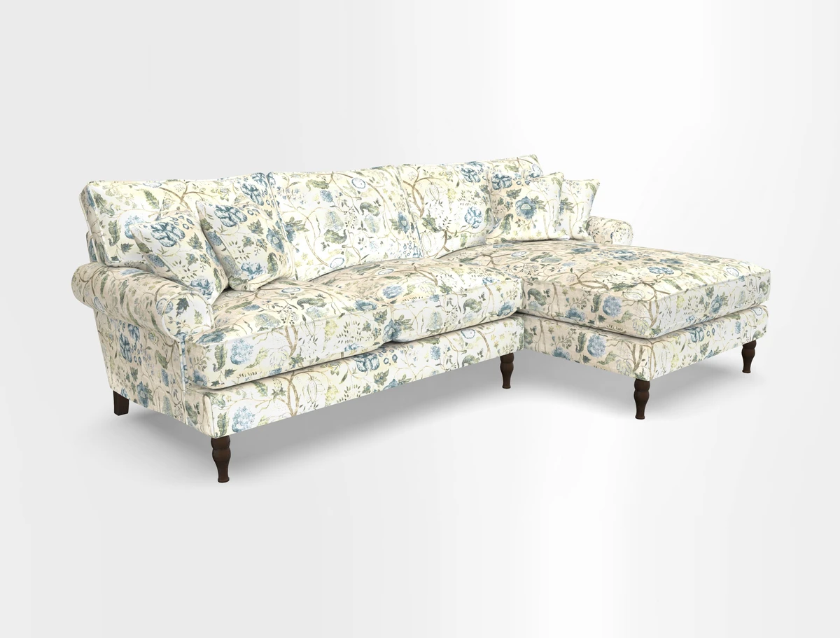 Cooksbridge chaise sofa RHF in Two Tone Plain Biscuit