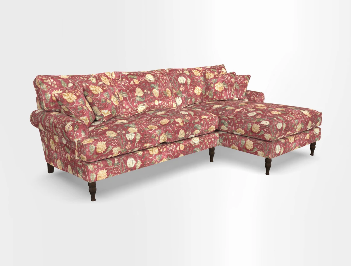 Cooksbridge chaise sofa RHF in Two Tone Plain Biscuit
