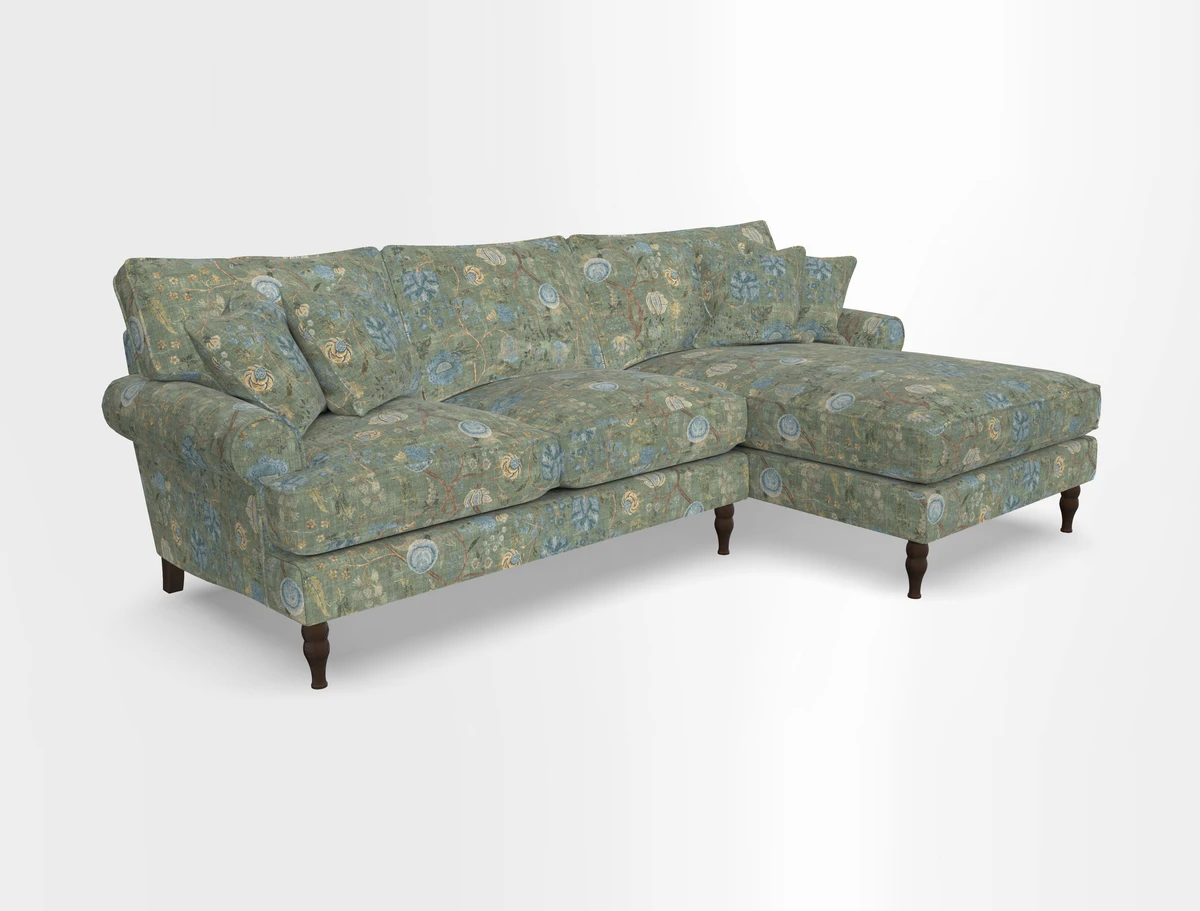 Cooksbridge chaise sofa RHF in Two Tone Plain Biscuit