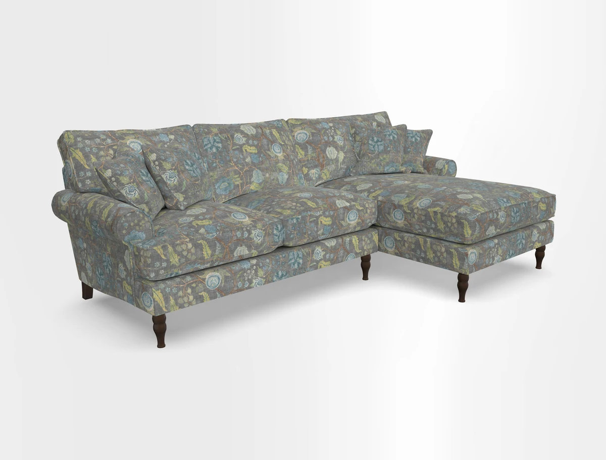Cooksbridge chaise sofa RHF in Two Tone Plain Biscuit