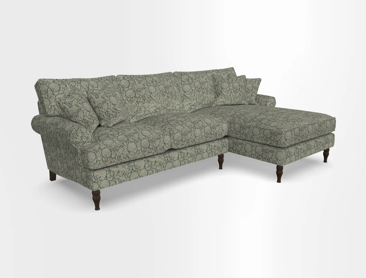 Cooksbridge chaise sofa RHF in Two Tone Plain Biscuit