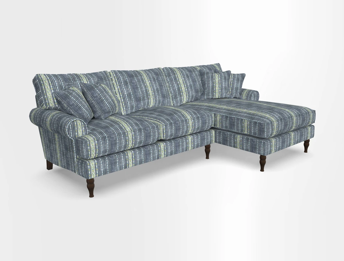 Cooksbridge chaise sofa RHF in Two Tone Plain Biscuit