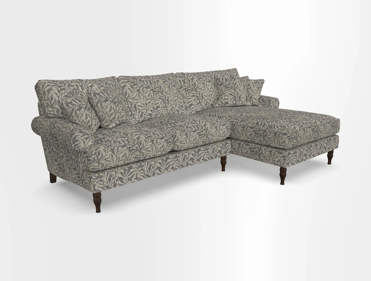 Cooksbridge chaise sofa RHF in Two Tone Plain Biscuit