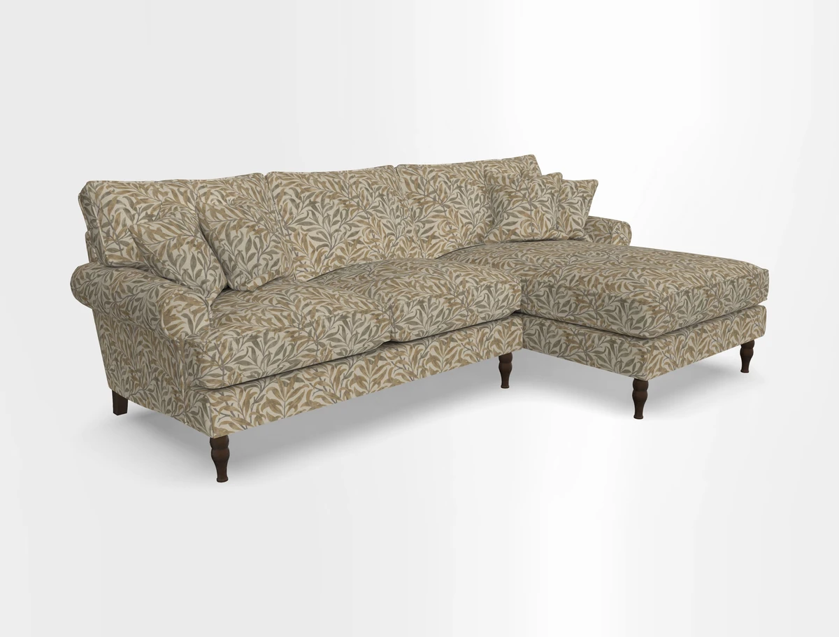 Cooksbridge chaise sofa RHF in Two Tone Plain Biscuit