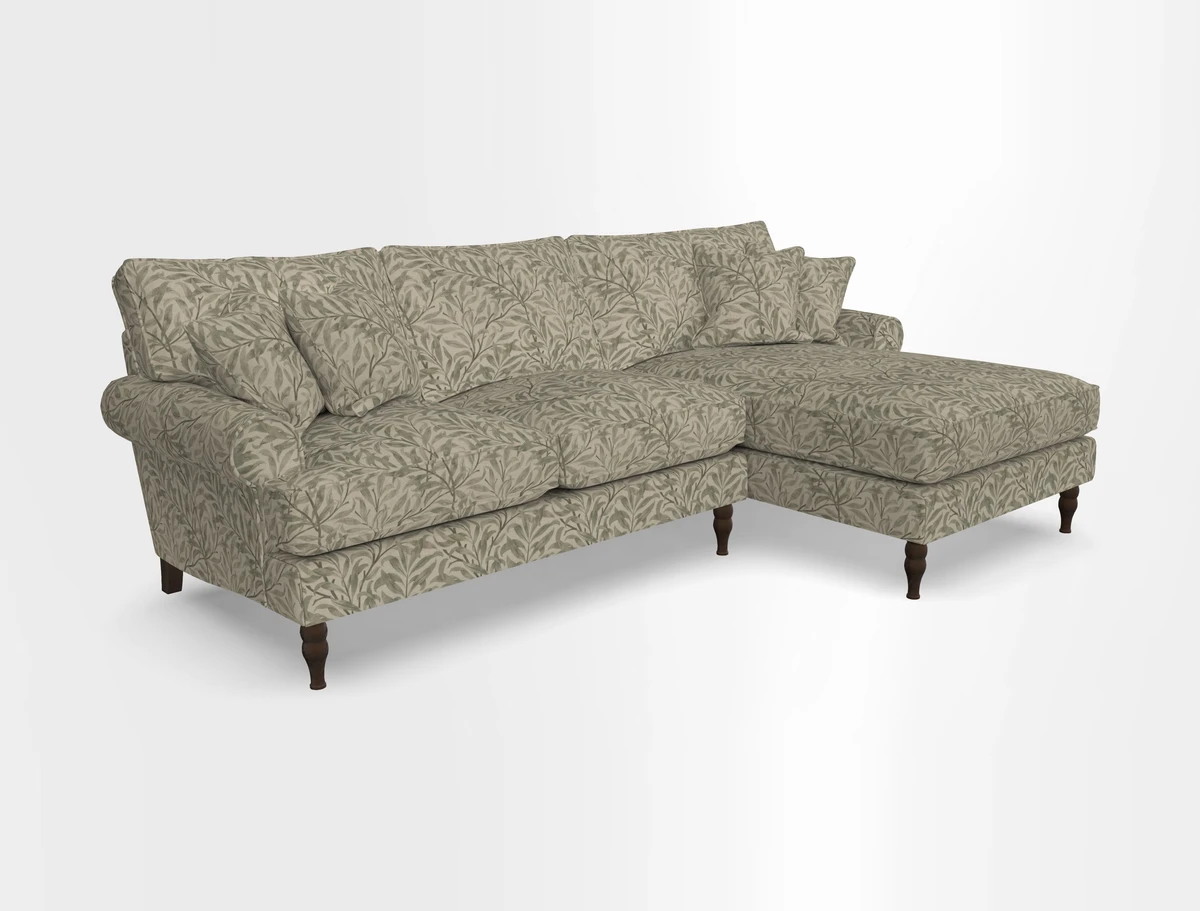 Cooksbridge chaise sofa RHF in Two Tone Plain Biscuit
