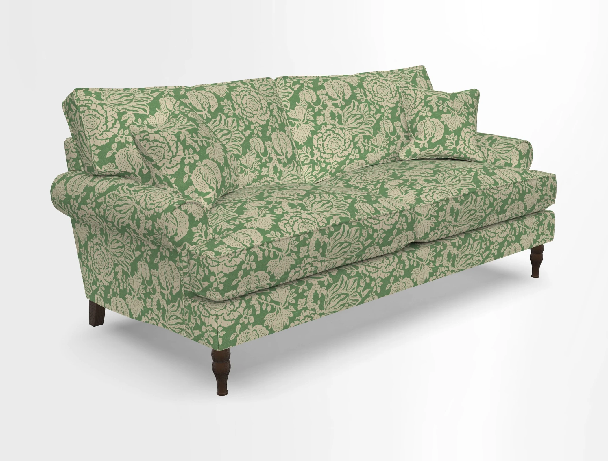 Cooksbridge 3 seater sofa in Linwood Omega Velvet Green Tea