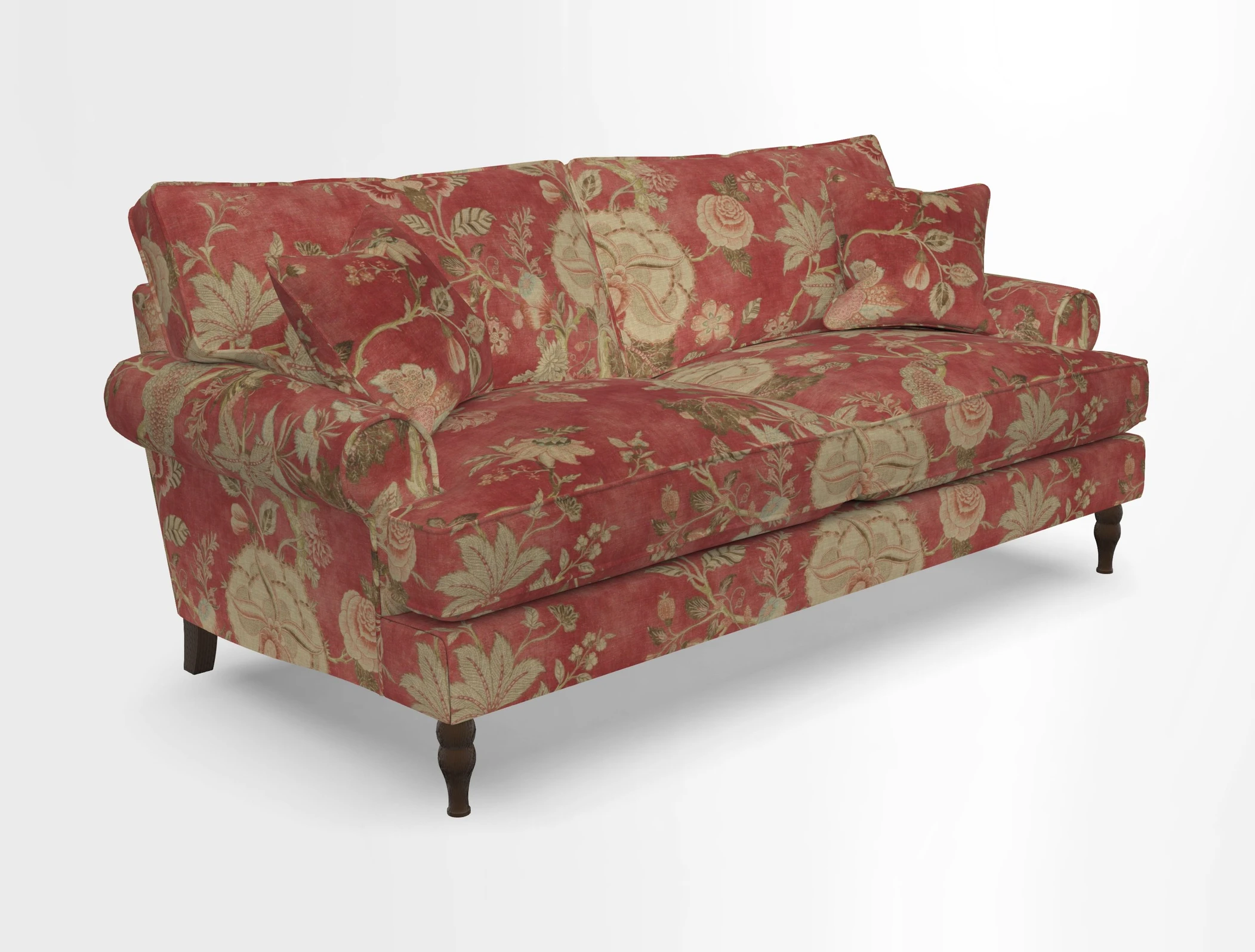 Cooksbridge 3 seater sofa in Linwood Omega Velvet Green Tea