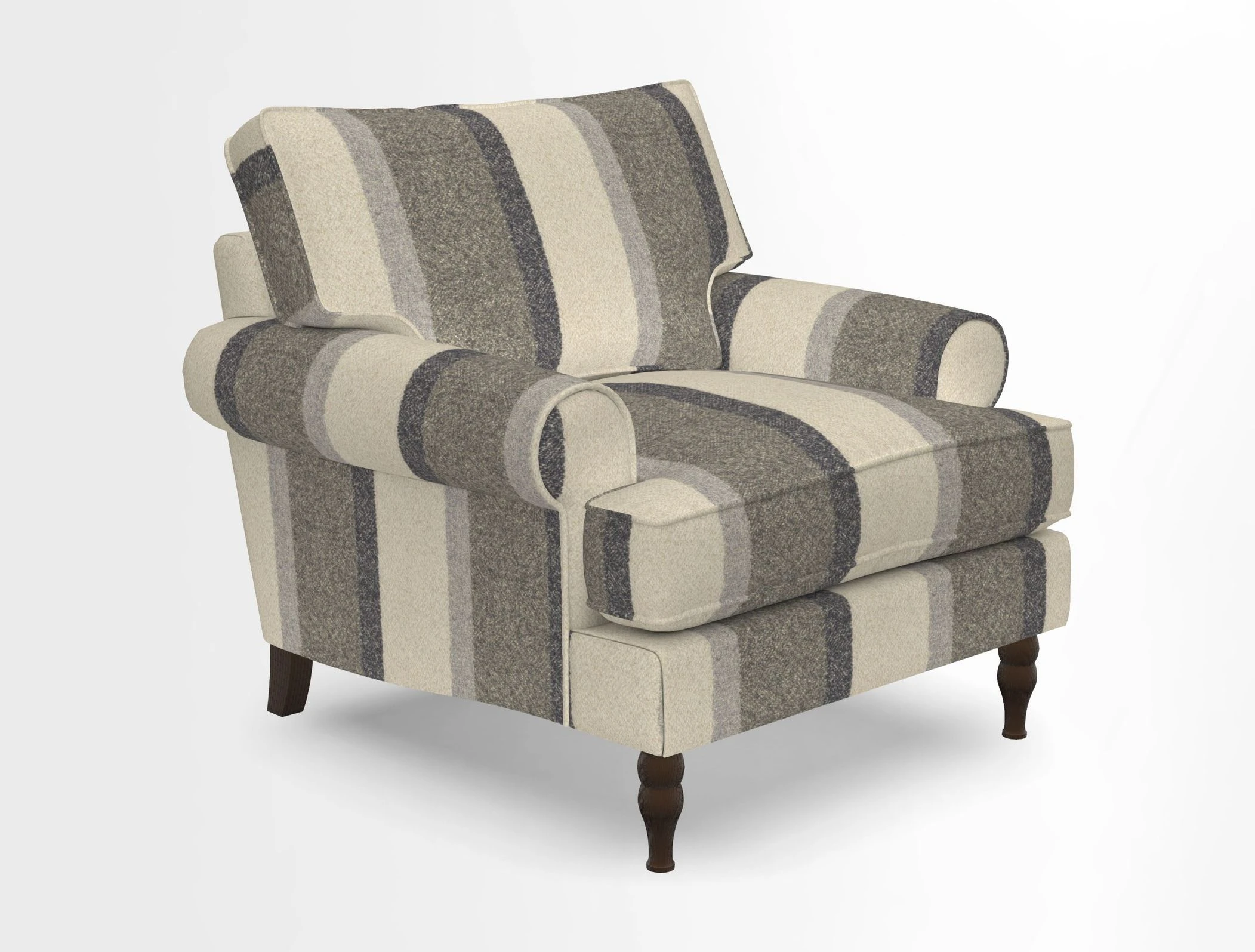 Cooksbridge Chair in Cloth 21 Simple Stripe Bilberry