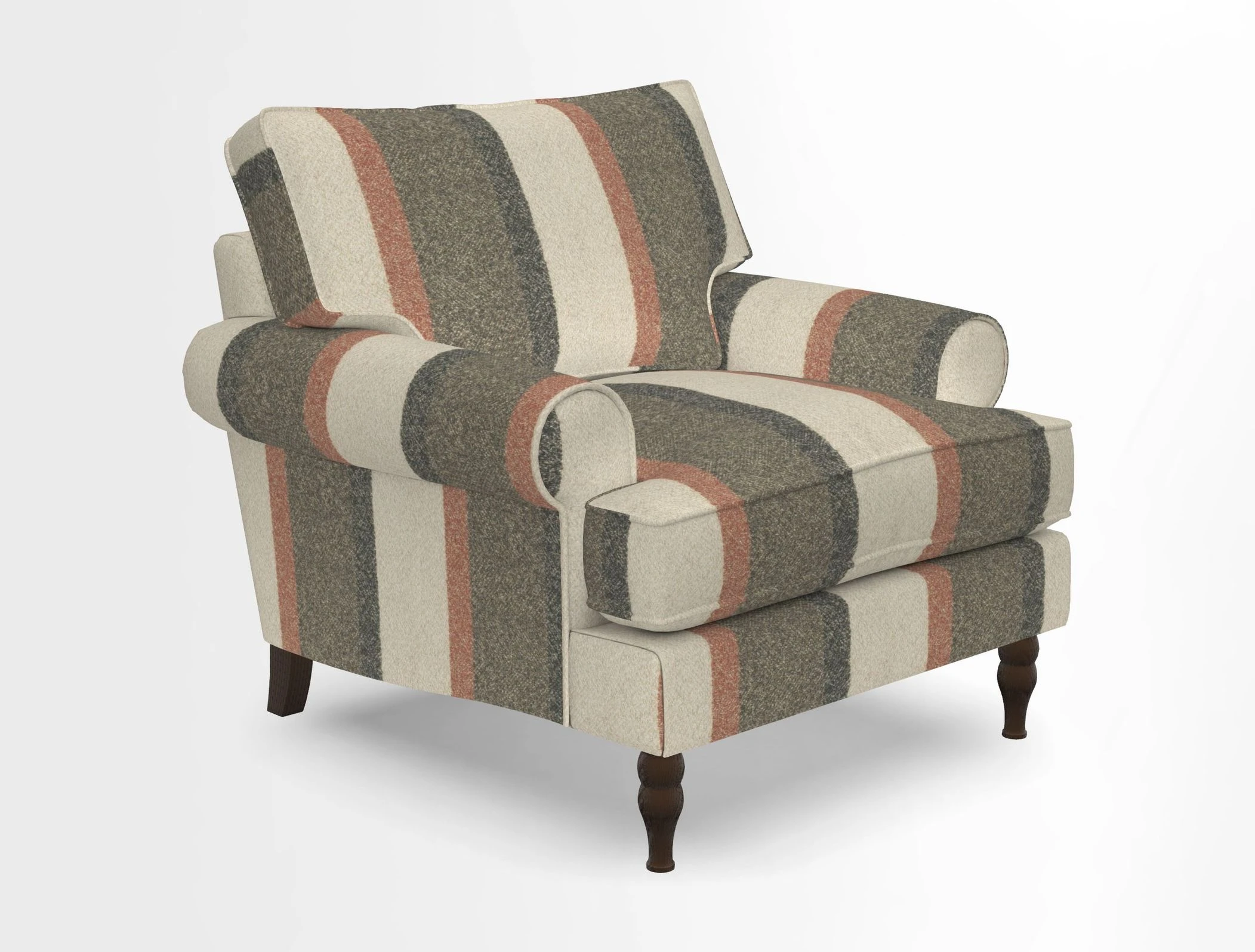 Cooksbridge Chair in Cloth 21 Simple Stripe Bilberry