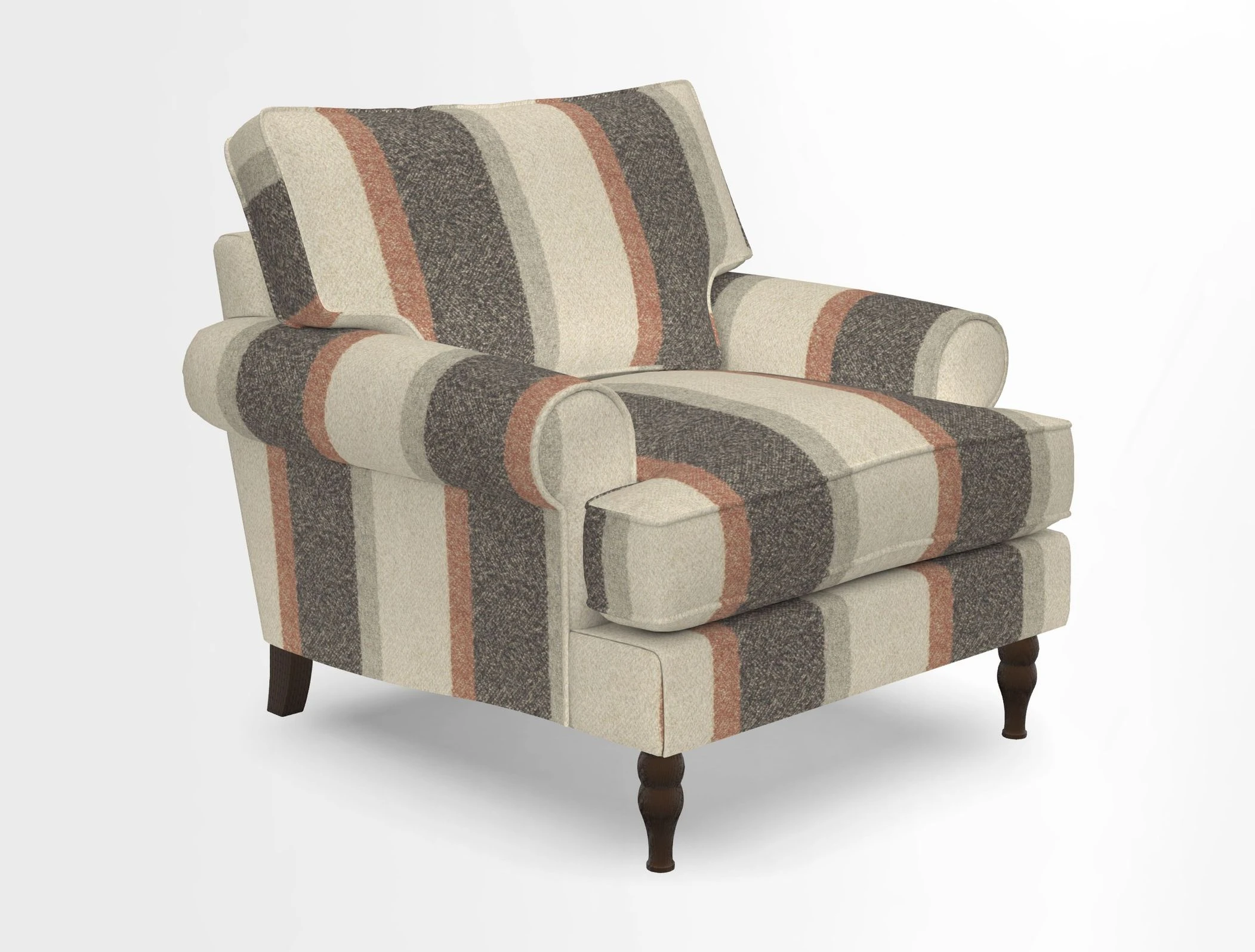 Cooksbridge Chair in Cloth 21 Simple Stripe Bilberry