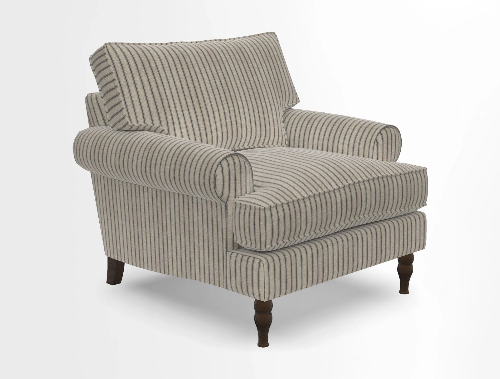 Cooksbridge Chair in Cloth 21 Simple Stripe Bilberry